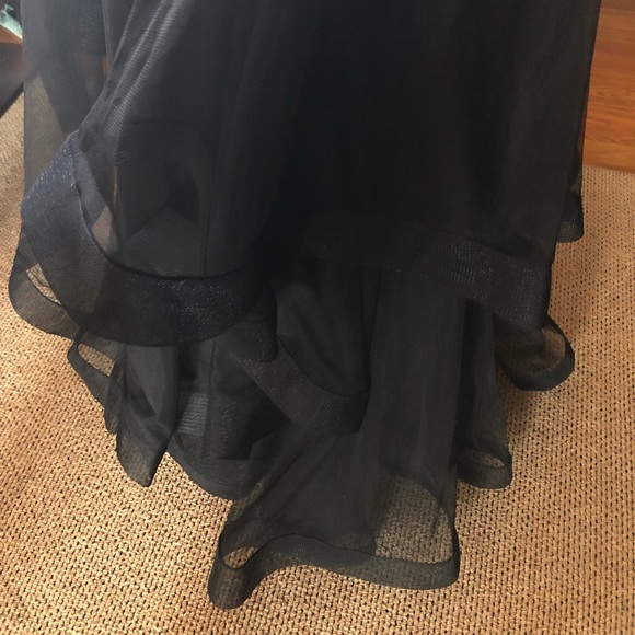 Two Piece Black and Gold Prom Dress - Picture 4 of 6